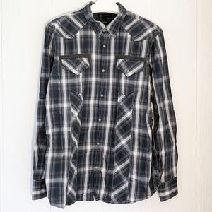 INC International Concepts Long-Sleeved Snap-down